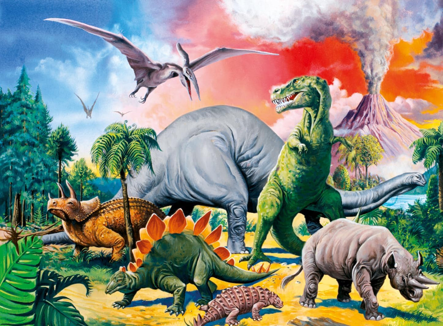 Puzzle per bambini Ravensburger - 10957 Tra i dinosauri - Puzzle Dino per bambini dai 6 anni in su, con 100 pezzi in formato XXL Puzzle Naty Shop
