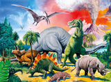 Puzzle per bambini Ravensburger - 10957 Tra i dinosauri - Puzzle Dino per bambini dai 6 anni in su, con 100 pezzi in formato XXL Puzzle Naty Shop