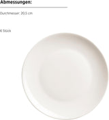 MÄSER 934105 Serie Belmira, Servizio da caffè Classico per 6, Servizio da caffè da 18 pezzi, Senza tempo, Elegante, Delicato, Porcellana, Bianco
