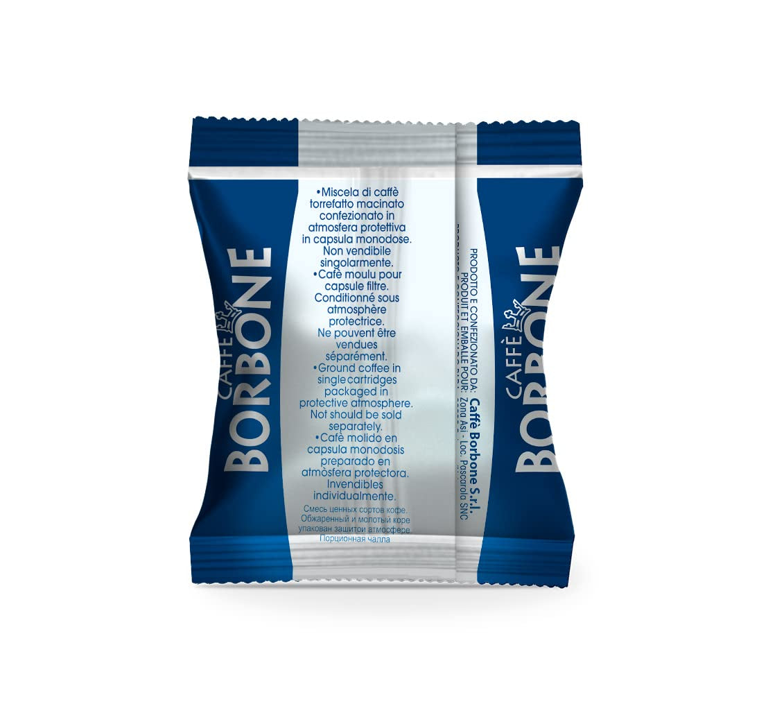 Caffè Borbone Kaffee Kapseln Respresso, Blaue Mischung, 100 stück & Kaffee Kapseln Respresso, Entkofeinierte Dek Mischung - 100 stück - Compatibile con Häuslichen Kaffeemaschinen Nespresso®*