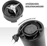 ZWILLING Robot da cucina, Smoothie Maker, Inkl. Trinkflasche Mit Verschluss, 600 Ml, 300 Watt, Edelstahl/Kunststoff, Schwarz Kitchen Naty Shop