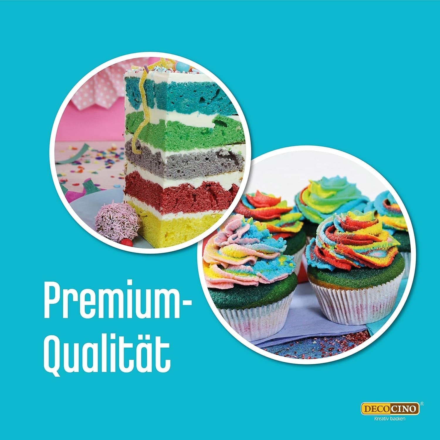 Decocino Set coloranti alimentari al neon - 3 pezzi - Rosso, rosa, viola - Colorante alimentare ad alto dosaggio - Per colorare torte, muffin, cupcake - Senza gusto