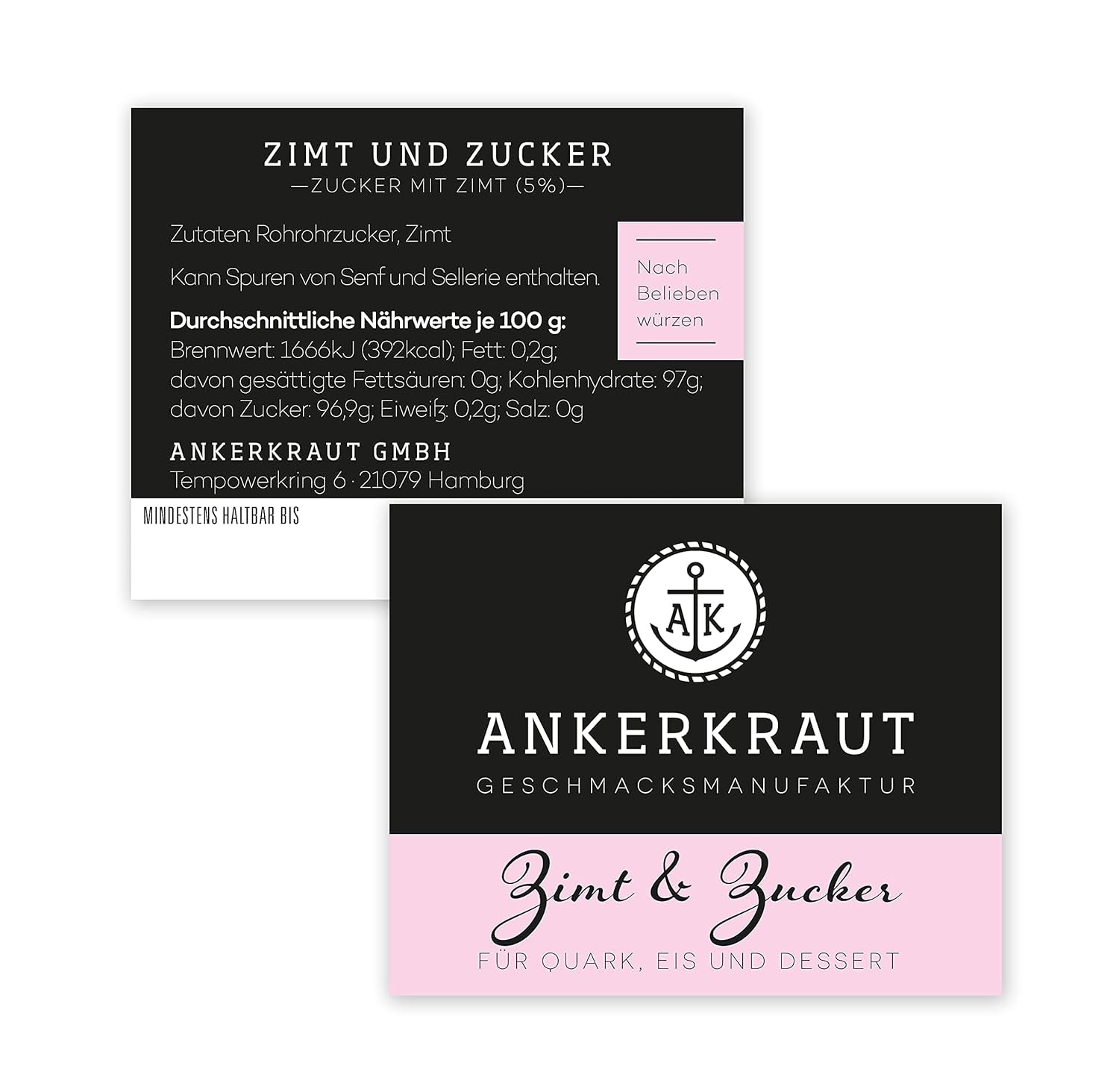 Ankerkraut Zimt & Zucker, 100g in vetro di sughero