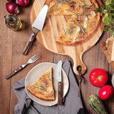 Tramontina PIZZA Besteck, Set da 8 pezzi, per 4 persone, Rostfreier Edelstahl, Fsc-Zertifizierte Holzgriffe, Spülmaschinenfest Kitchen Naty Shop
