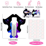 ® 100 Sagome per Unghie e 1 Foglio da 24 Dischi Adesivi Trasparenti per Unghie, Sagome per Estensione Unghie, Sagome Autoadesive per Estensione Unghie in Gel, Accessori per Unghie Artificiali