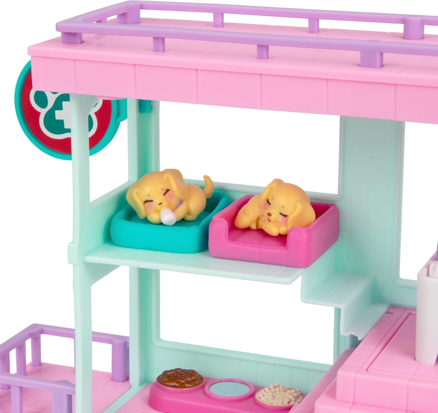 Little Live Pets Mama Surprise Families Baby Clinic Playset, 3 cuccioli di Retriever inclusi, Magic, set da gioco fronte-retro (27,8 cm di larghezza, 23,8 cm di altezza). Dare da mangiare, fare il bagno e giocare, regalo per bambini Action figures Naty Shop