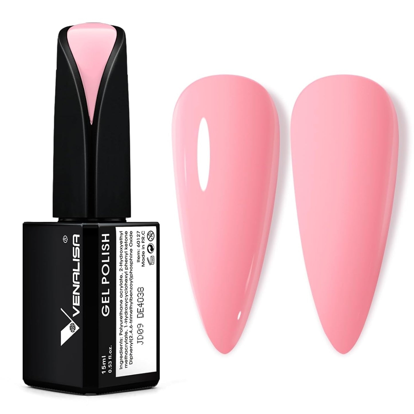 VENALISA Smalto per unghie UV arancione corallo 15ml Smalto per unghie gel per lampada UV per unghie Modelli di smalto gel arancione corallo trasparente per design delle unghie fai da te