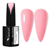 VENALISA Smalto per unghie UV arancione corallo 15ml Smalto per unghie gel per lampada UV per unghie Modelli di smalto gel arancione corallo trasparente per design delle unghie fai da te