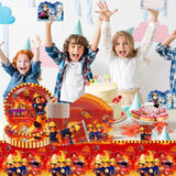 Set di stoviglie per feste a tema pompiere Decorazioni per feste di compleanno pompiere 61 pezzi per 20 ospiti