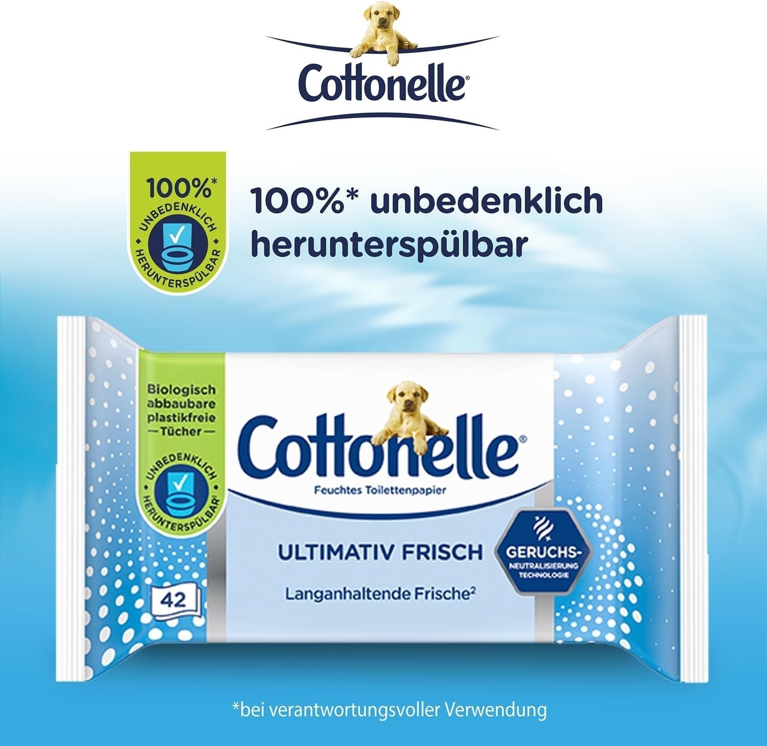 Salviette umidificate, Ultimate Fresh, 12 X 42 salviette, Tecnologia Deodycylx, Delicate sulla pelle, Senza alcool e coloranti, Sensibili, Biodegradabili
