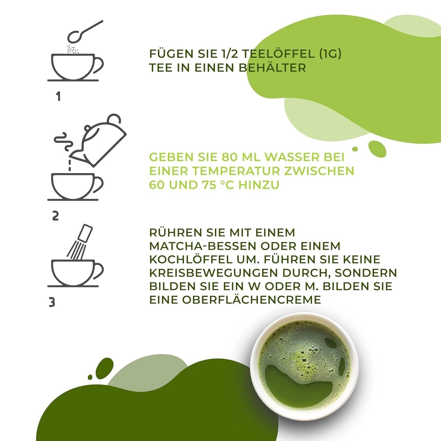 Tè Matcha giapponese, qualità premium, in polvere. 100% naturale. Riduttore di tè verde, potente disintossicante e antiossidante. Matcha puramente coltivato - Origine: Giappone (100 g)