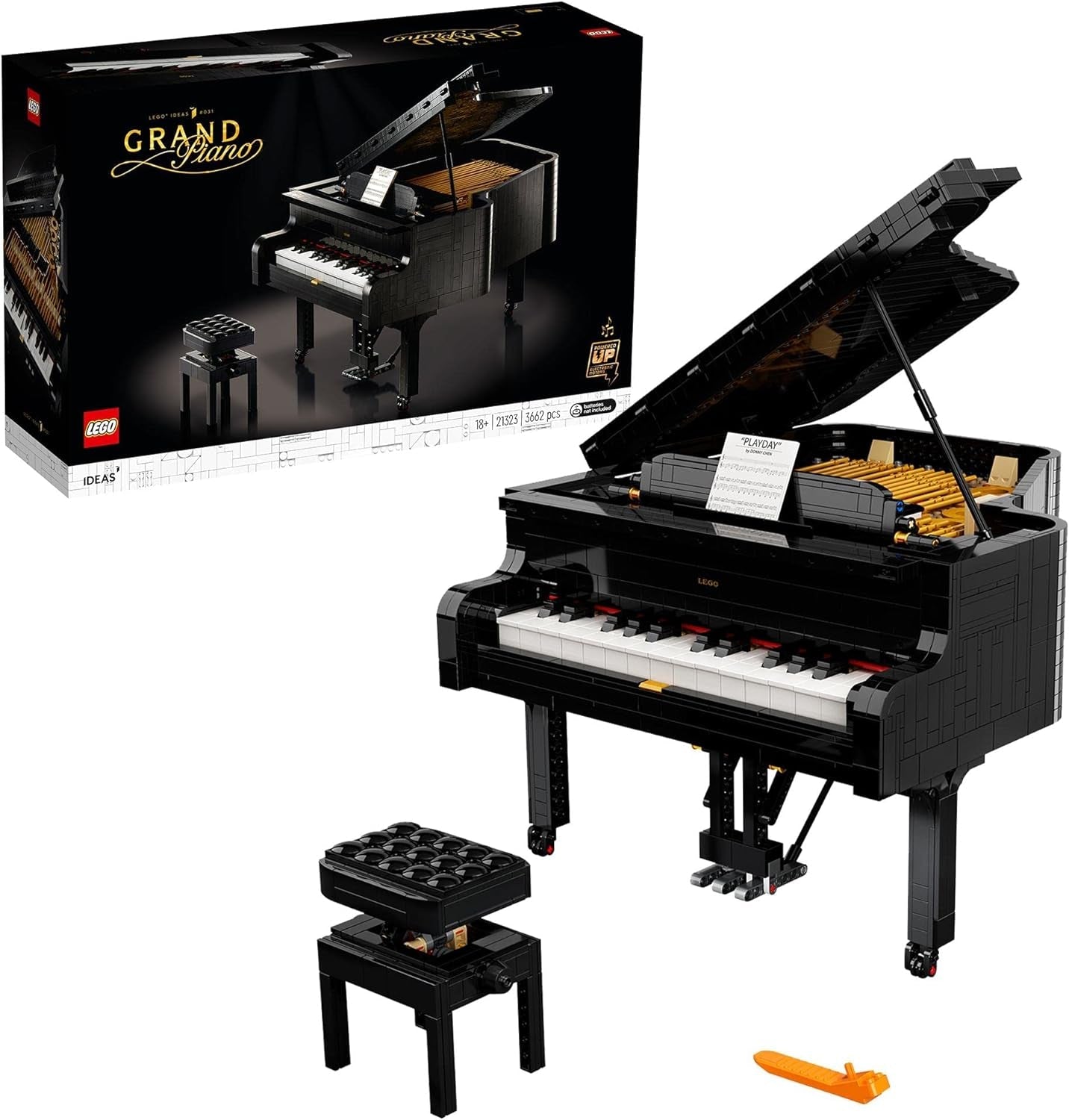 Pianoforte a coda da concerto LEGO Ideas (21323); Set da costruzione; Il tuo pianoforte da concerto; Fantastico progetto di modellismo per pianisti, musicisti, amanti della musica o hobbisti di talento (3.662 pezzi) Set da costruzione Besuche den LEGO-Store Single