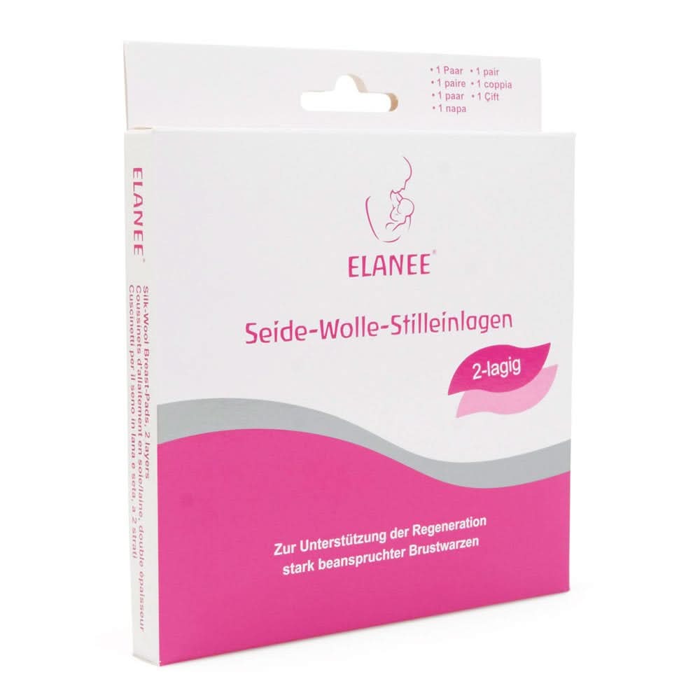 ELANEE Coppette assorbilatte in seta e lana (2 strati) - Coppette assorbilatte lavabili a mano - Delicate per capezzoli molto sfruttati Accessori Alimentazione e Allattamento Bebe Naty Shop