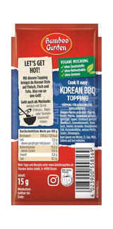Bamboo Garden - Topping per barbecue coreano | Gewürztopping zum Verfeinern von Koreaischen Grillgerichten | Ingredienti vegani e naturali | 15 g in busta