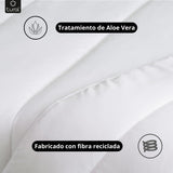 Tural - Trapunta 150 X 220 cm con trattamento Aloe Vera, imbottitura in fibra 300 G/M², morbida, traspirante, certificata Oeko-Tex (bianco, letto 90 cm) Trapunte e Trapunte Naty Shop