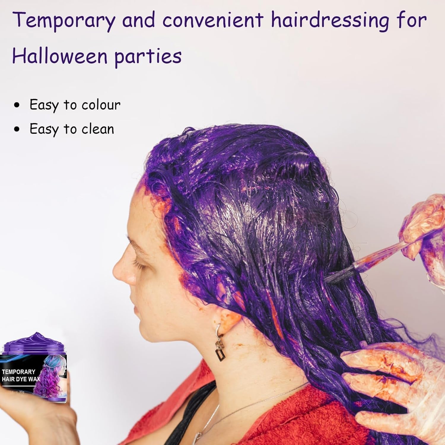 Halloween Tinture Per Capelli Temporanee 4 Colori Colore Dei Capelli Cera Per Lo Styling Dei Capelli Tono Per Gli Uomini Le Donne Halloween Cosplay Del Partito Tinture Per Capelli Naty Negozio