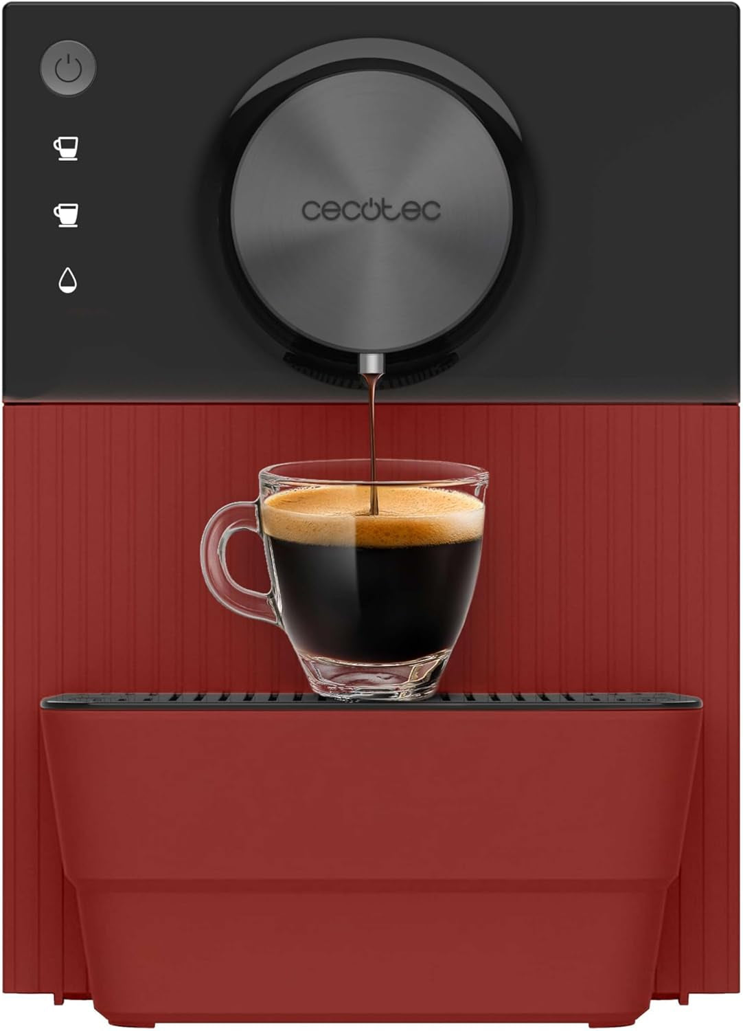 Macchina per caffè espresso compatta Cecotec Cremmaet Cube, 1350 W, sistema di pressatura 10 g, sistema di pre-infusione, 19 bar, sistema di blocco termico, 5 impostazioni di macinatura, pannello di controllo touch