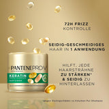 Pantene Pro-V Smooth & Silky Keratin Protect Hair Mask 500ml per capelli ricci e secchi, Fino a 72 ore di capelli lisci e lucenti in una singola applicazione, Con formula Pro-V e maschera per capelli Active Nutri-Plex Naty Shop