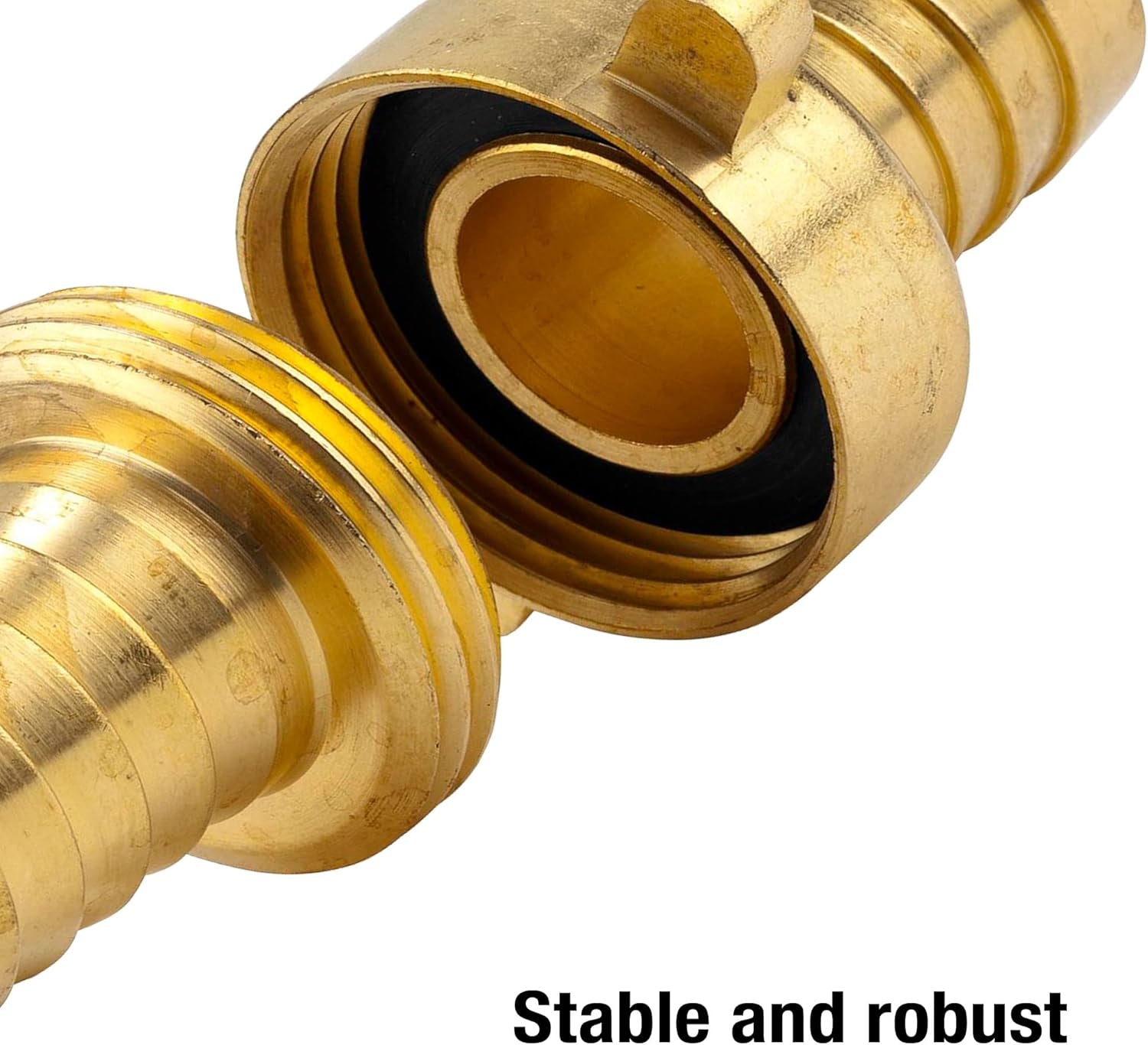 Gardena Raccordo per tubo in ottone, 3 pezzi: raccordo di prolunga per tubo, filettatura 33,3 mm (G 1 pollice), per tubi da 19 mm (3/4 pollici) (7152-20)
