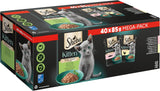 Sheba alimento umido per gattini, in bustine assortite, con salmone (MSC) e pollo in salsa, multipack 40x85g