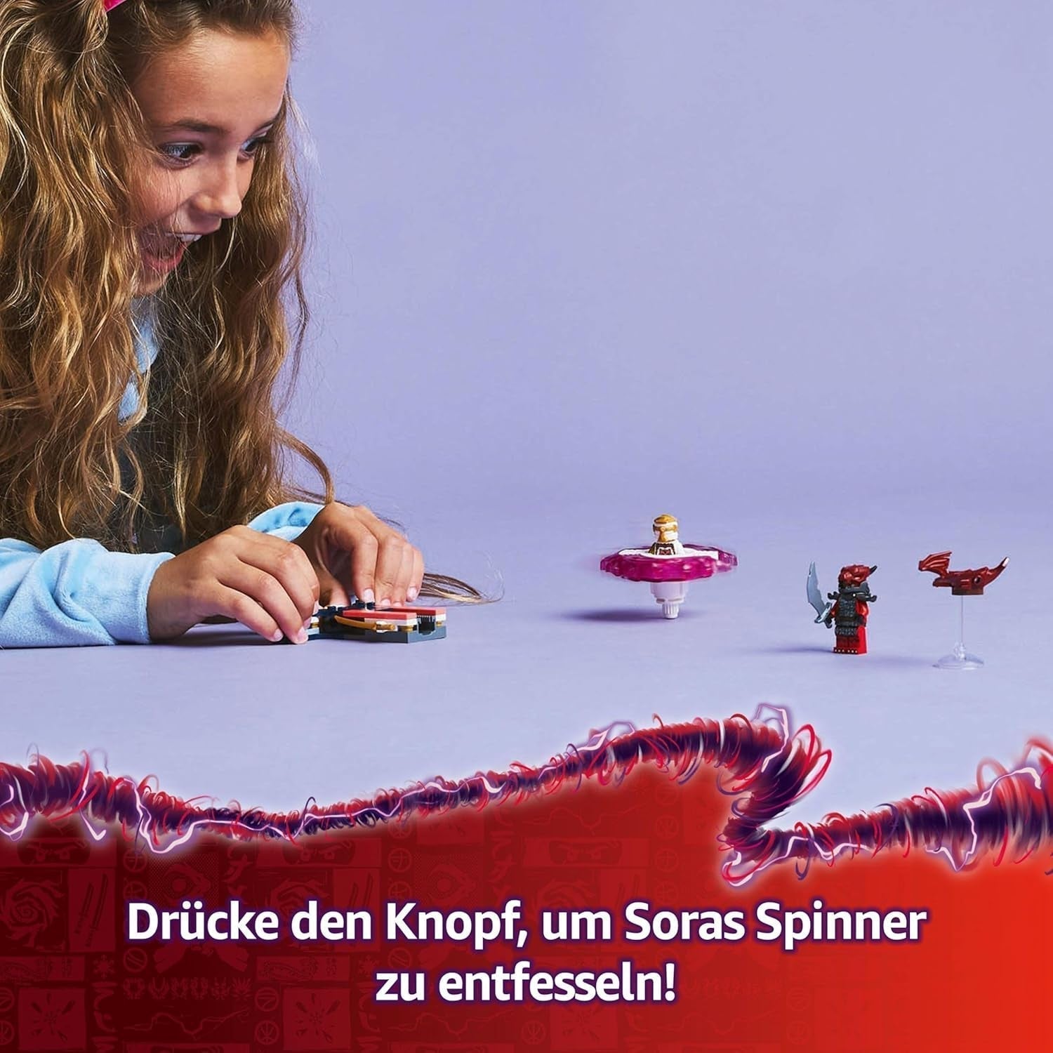 LEGO NINJAGO Spinner Spinjitzu del drago di Sora - Giocattolo ninja d'azione con 2 minifigure - Piccolo set da gioco per bambini - Idea regalo per ragazzi e ragazze di 6 anni 71824 Set da costruzione Besuche den LEGO-Store