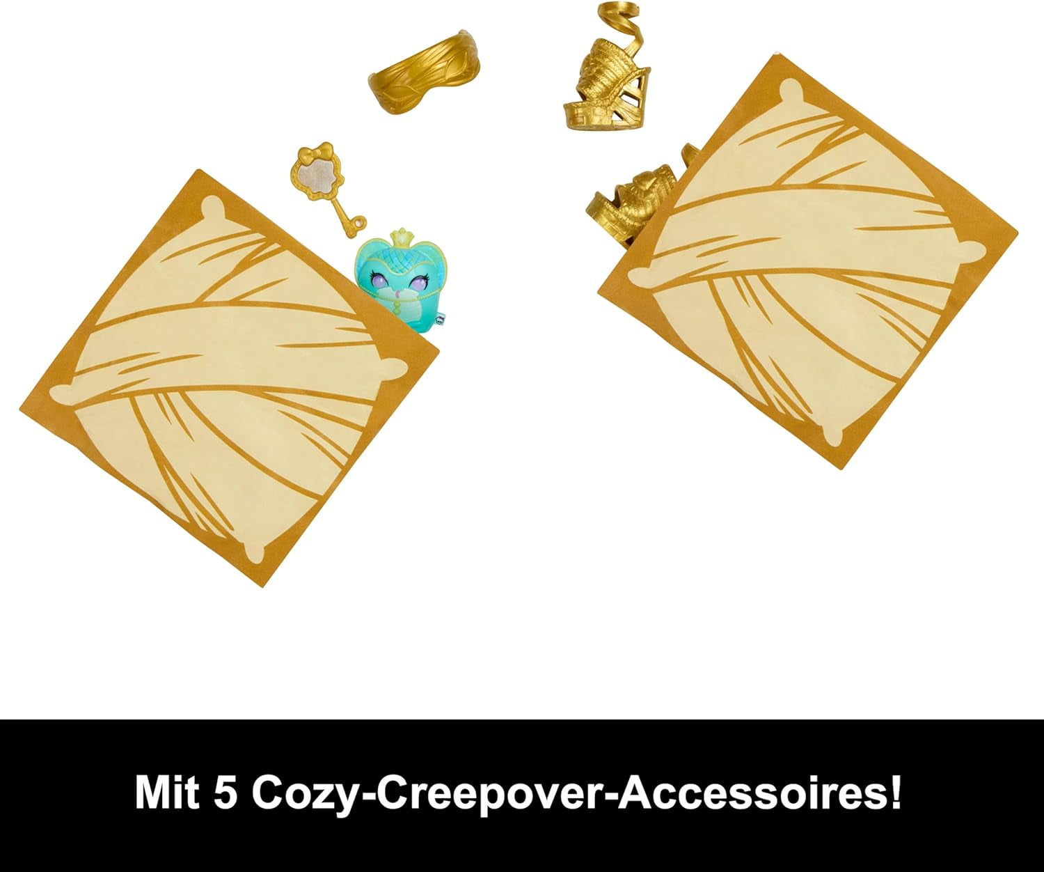 Bambole e accessori Monster High Buried Secrets, accogliente tema Creepover con una bambola misteriosa e 5 sorprese unboxing (le cifre possono variare), HYV64