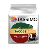 Tassimo Kapseln Jacobs Caffè Crema Classico XL, 5 x 16 cialde, 80 Kaffeekapseln