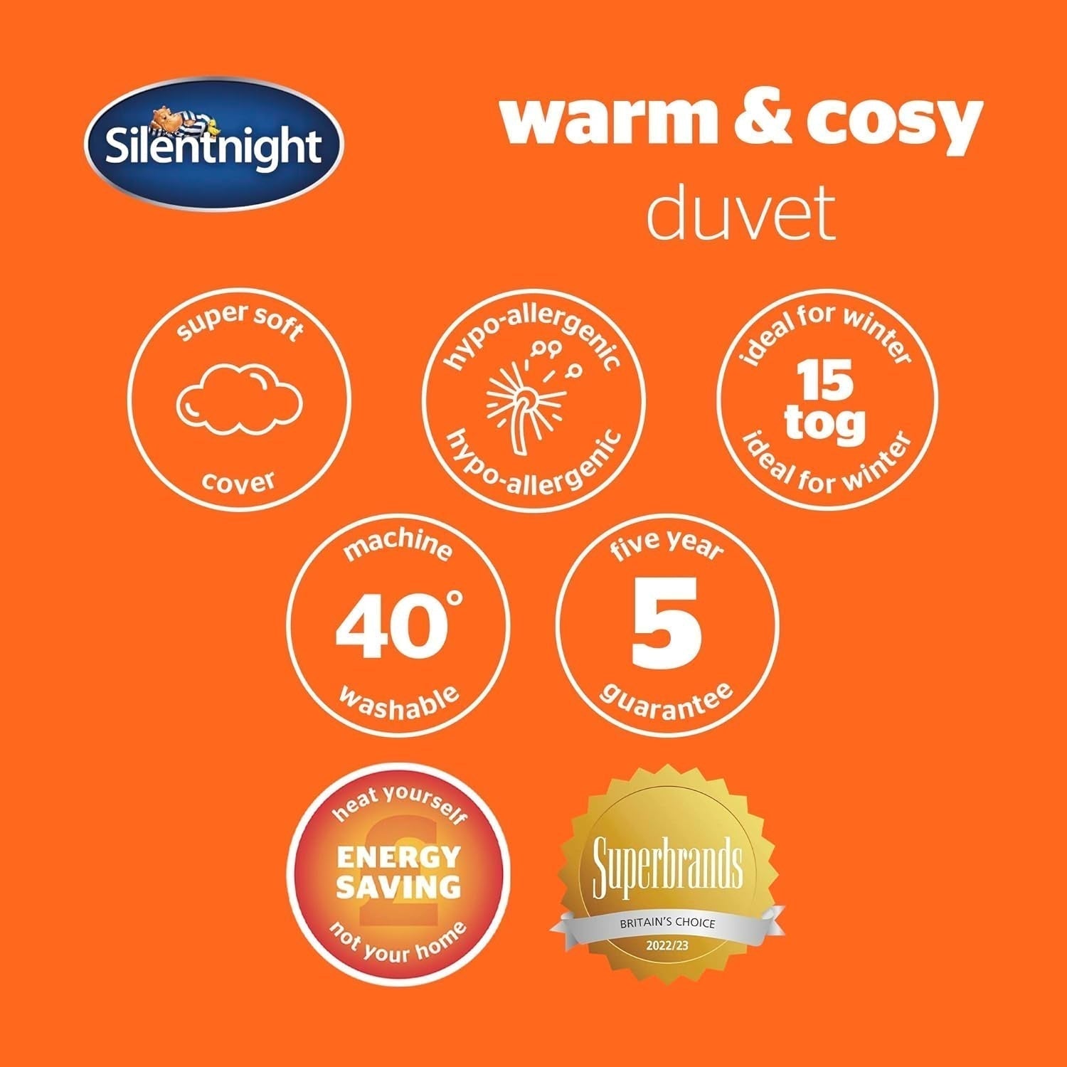 Piumino Silentnight Caldo E Accogliente - 15 Tog - Letto Singolo 135 X 200Cm Piumini e Trapunte Naty Shop