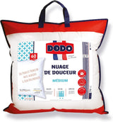Cuscino DODO Premium, 60 X 60 Cm, Comfort Medio, Cuscino Cloud De Douceur | Antiacaro e soffice | Cotone Percalle + Piping Lavabile in lavatrice a 40°C Cuscini standard Naty Shop