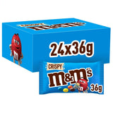 M&M's Confezione sfusa di cioccolato alle arachidi 24 x 45 g di lenticchie al cioccolato aromatizzate alle arachidi regalo al cioccolato (1080 g) ideali come dolcetto a tema calcistico