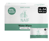 Naïf Plastikfreie Feuchttücher 432 Stück (8Er X 54 Feuchttuch) - Pflege Für Babypo, Körper Und Gesicht - 99% Aus Wasser - 0% Parfüm Und Alkohol - Nachhaltige Feuchttücherbox Eukalyptus Sensitiv Naty Shop 54 Stück (16Er Pack) Acqua