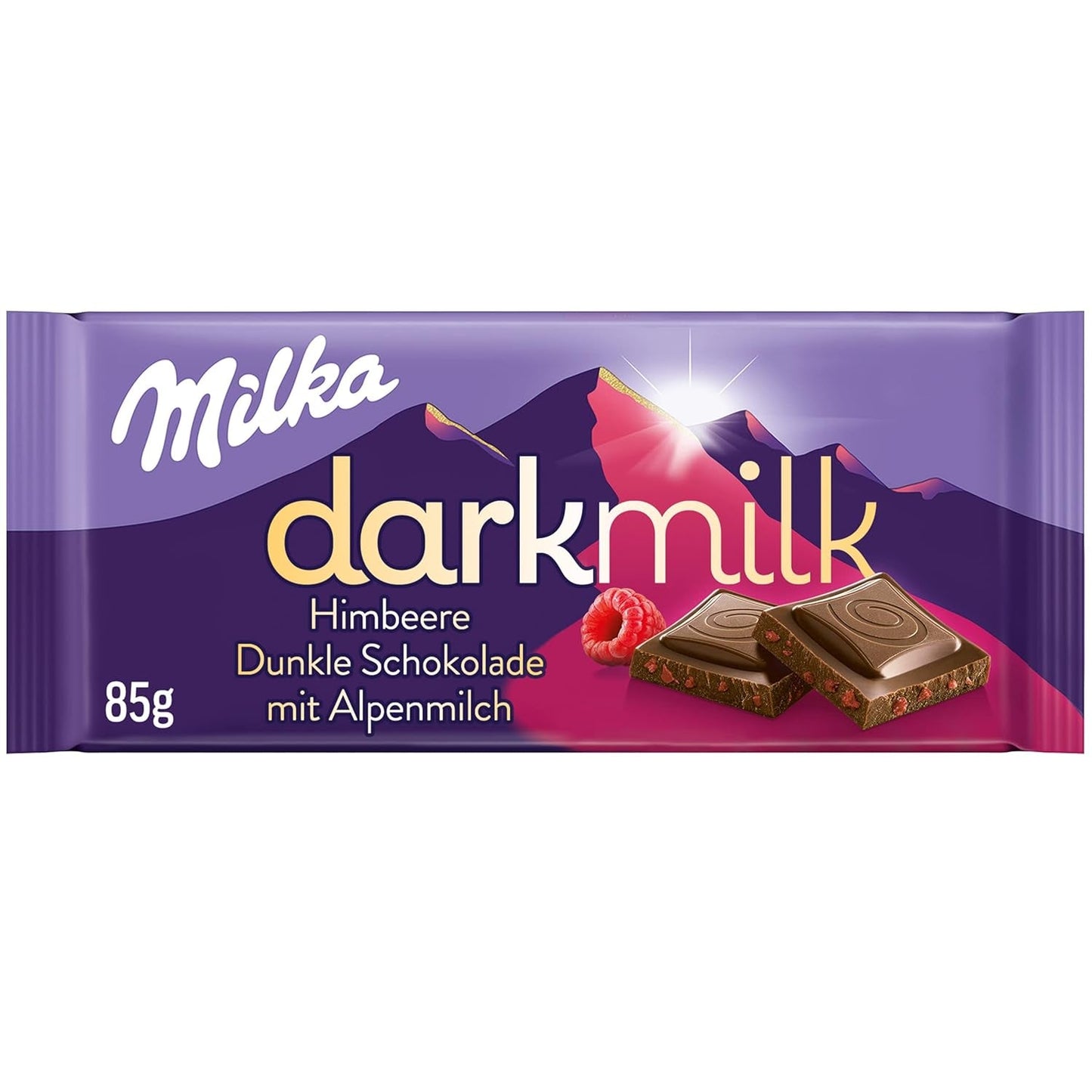 Milka Black Milk – Cioccolato fondente alpino con ripieno cremoso al latte e torrone – 85g (confezione da 5)