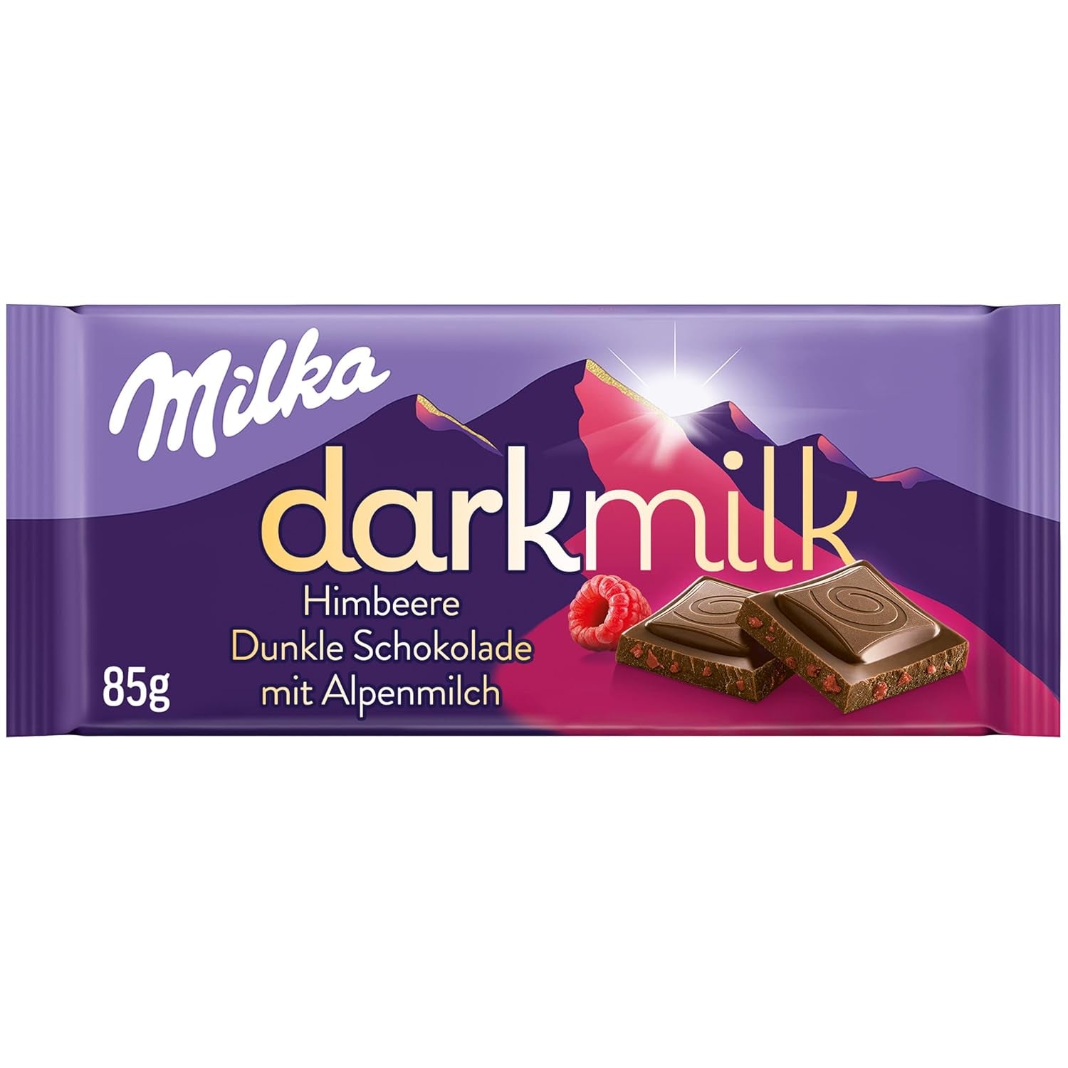 Milka Black Milk – Cioccolato fondente alpino con ripieno cremoso al latte e torrone – 85g (confezione da 5)