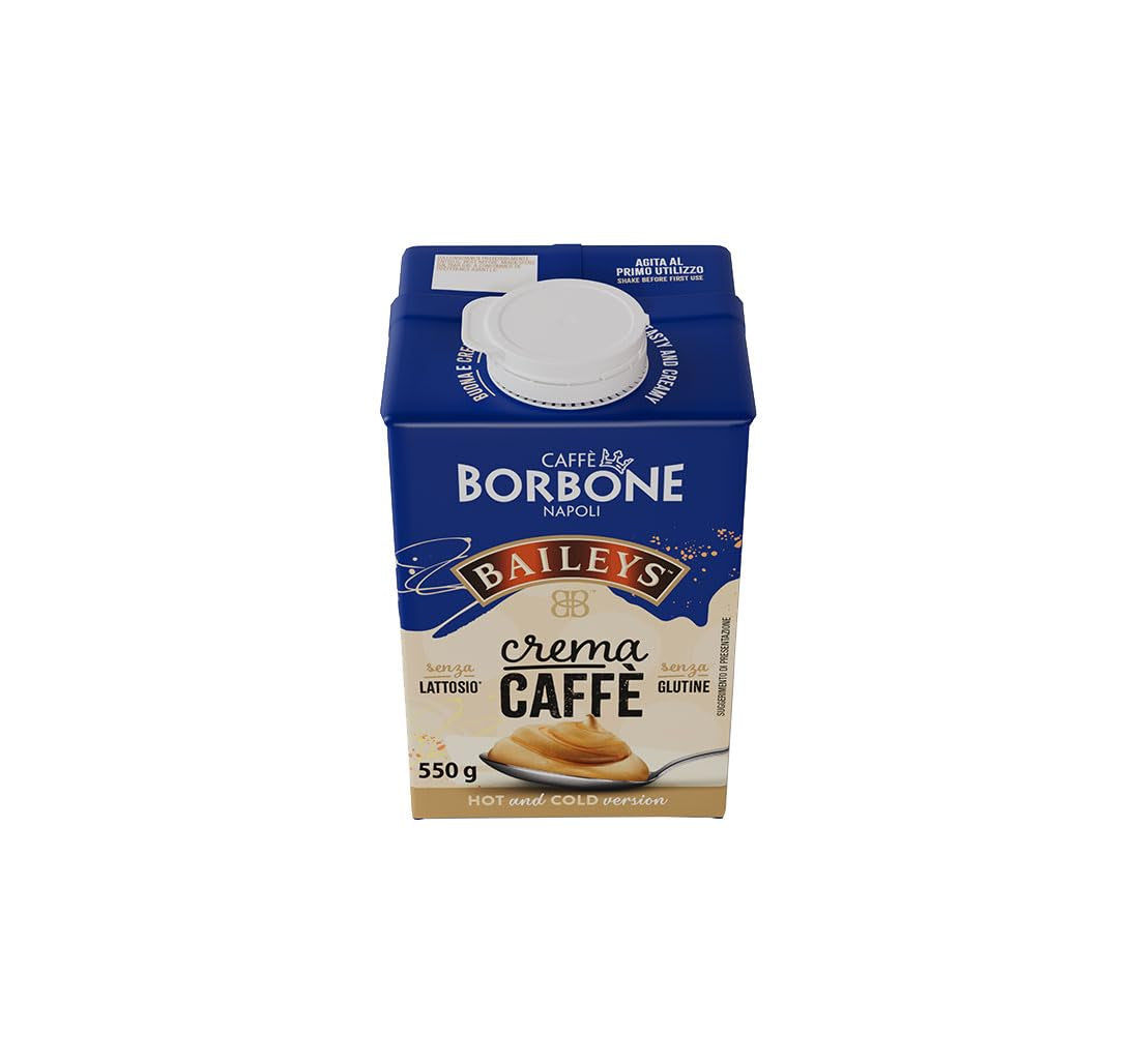 Caffè Borbone Baileys Kaffeecreme - Creme auf Milchbasis mit lactosefreiem, löslichem Kaffee, mit Baileys - lactose- und glutenfrei - 550-Gramm-Kartonpackung