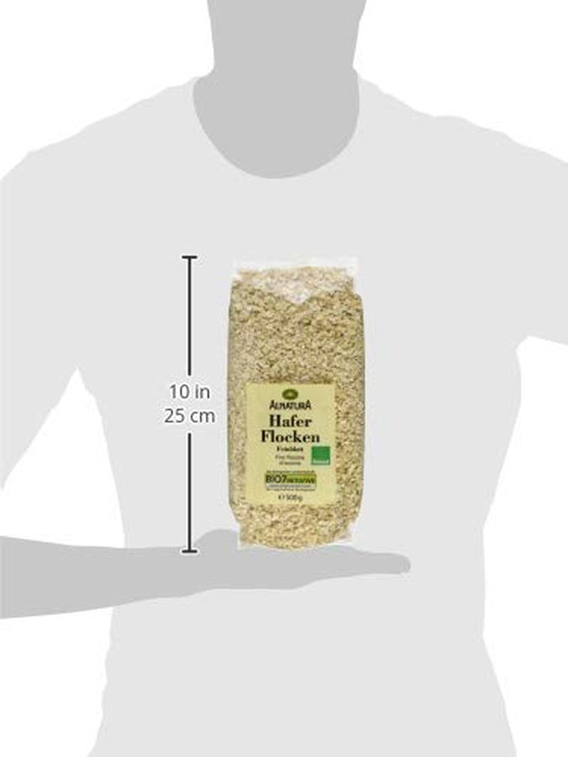 Farina d'avena biologica, fiocchi piccoli, 500 g (1 confezione)