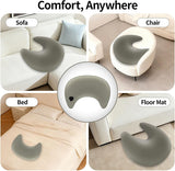 Cuscino da lettura e cuscino da gioco, cuscino da lettura gonfiabile portatile con custodia, cuscino ergonomico all'uncinetto per leggere, giocare, lavorare all'uncinetto e
