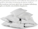 Traumnacht Comfortable roulette pillow, Set of 4 pillows, With quilted cover and foam filling, 40 X 40 cm, Oeko-Tex certified, Made according to the German quality standard Naty Shop standard pillows
