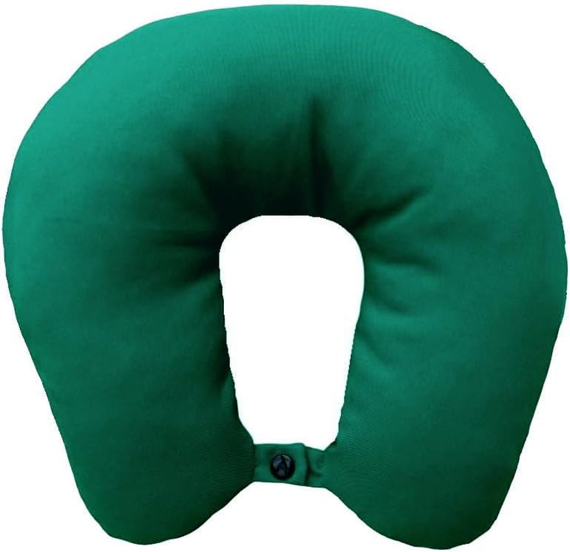 Lemos Home Cuscino per il collo con imbottitura in microfibra, cuscino di supporto per il collo, comodo cuscino da viaggio per aereo, auto, ufficio, ideale per campeggio, vacanze e gadget da viaggio (verde menta)