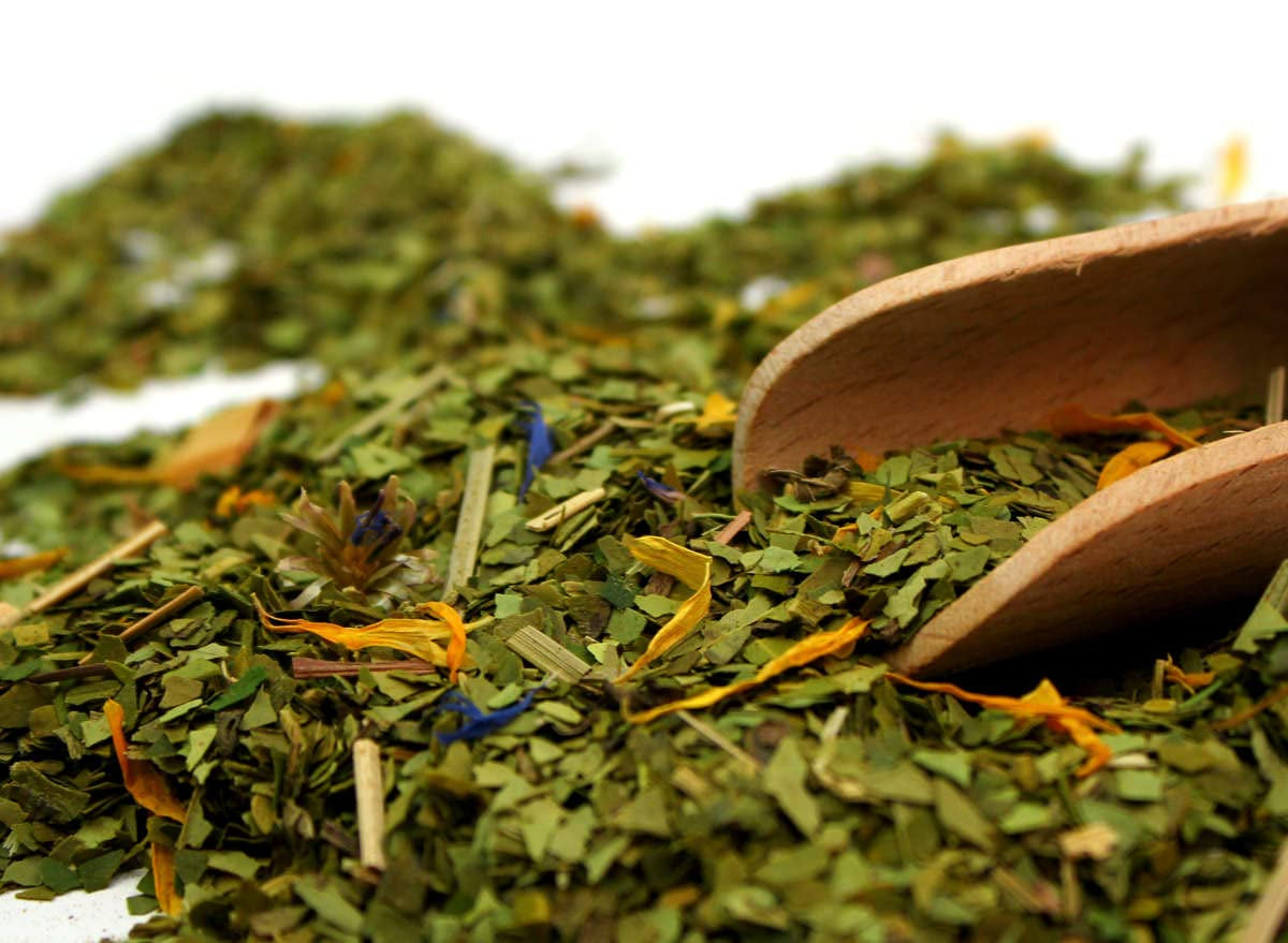 Tè Mate Biologico Raccolto Tradizionalmente, Essiccato Senza Fumo | Mate Tè Mas Guaranà BIO 200G | Foglie biologiche sfuse | Con Guaranà, Foglie Di Menta, Citronella, Fiori Di Fiordaliso