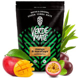 Green Mate Mango Verde e Maracuya 0,5 Kg | Tè alla frutta Mate | Il gusto esotico del tè Mate Il potere del raffreddamento | Stimolazione naturale | Tè Mate dal Brasile | 500 g