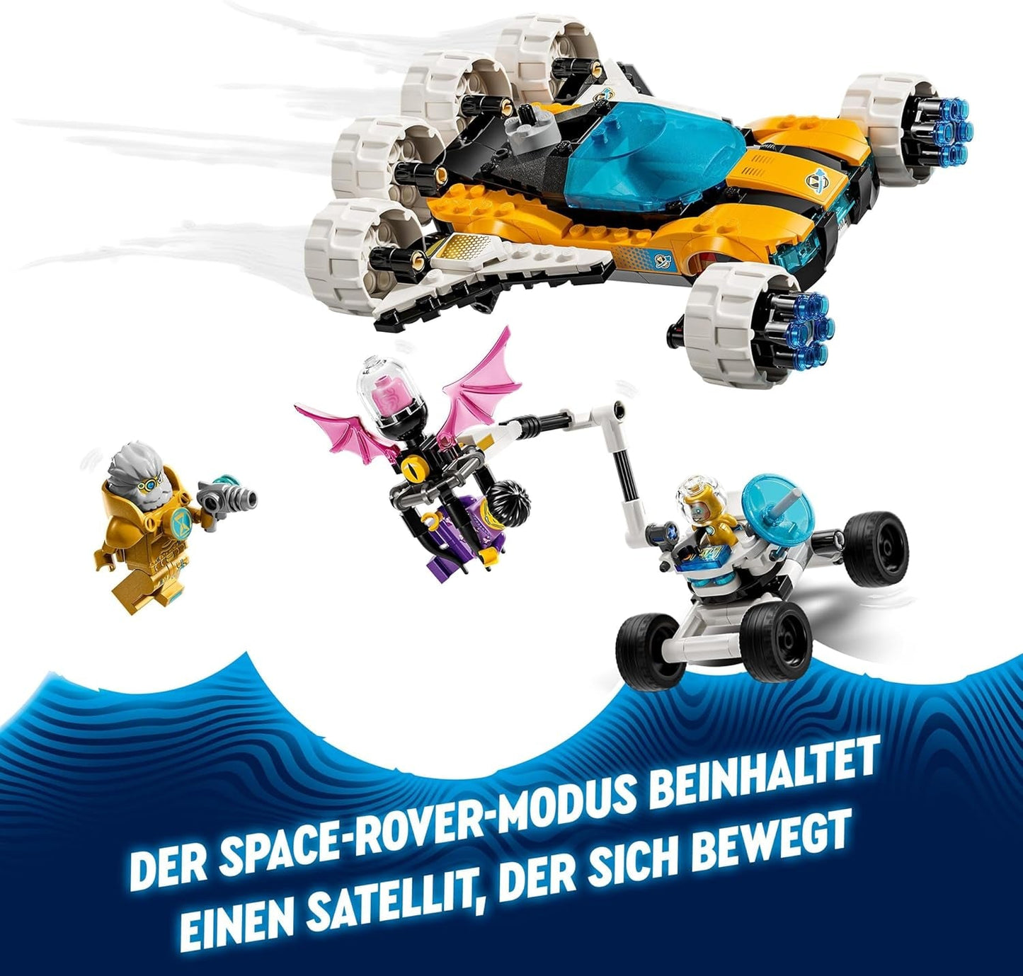Il set della macchinina o dello shuttle spaziale LEGO Dreamzzz 2 in 1 di Mr Oz include le minifigure di Mr Oz, Albert e Jayden, regalo spaziale per bambini 8+ 71475 Set di costruzione Besuche den LEGO-Store