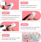 500 pezzi 3D Nägel Charm Schleifen Charms Nägel Nail Art Charms Schleife Nagel Charms Nägel Nail Art Schleifen Nageldekorationen Mit Aufnahmewerkzeug Für Frauen und Mädchen Nagel-Diy-Zubehör