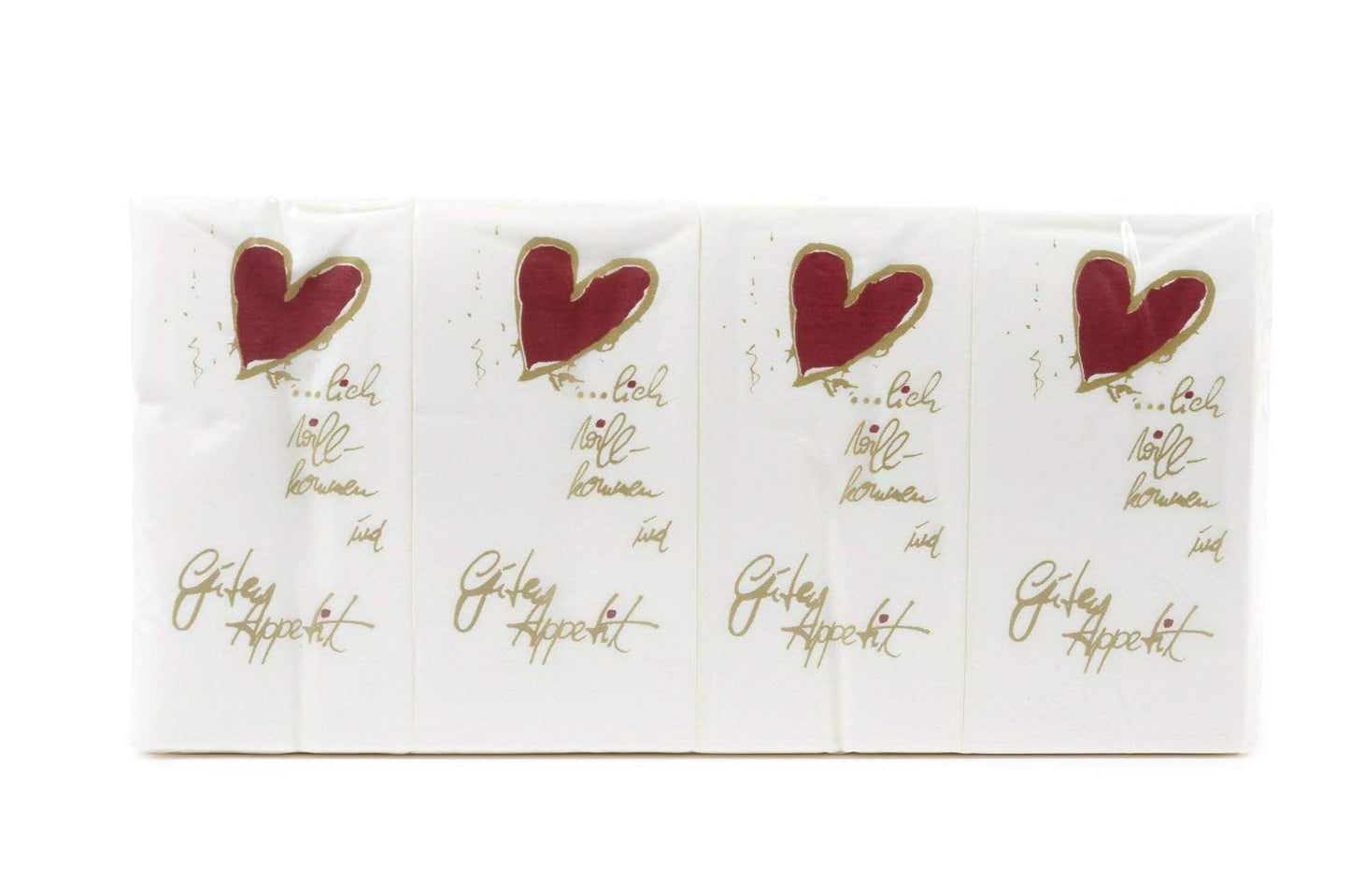 Tovaglioli con motivi divertenti, 2 veli, Welcome / Bon Appetit 33 X 33 Cm 1/8 piega, confezione da 8 (8 X 250 pezzi)