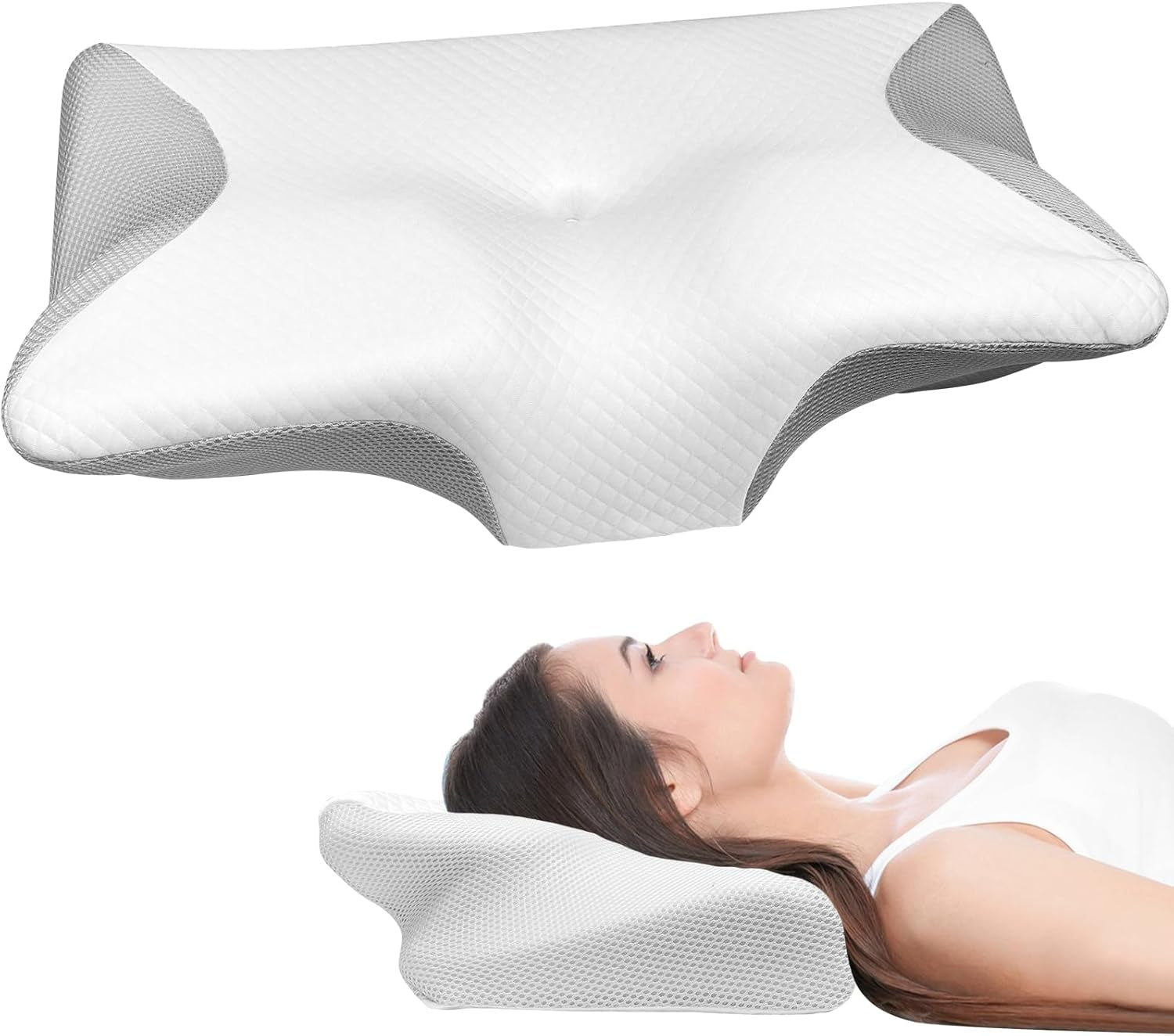 Cuscino ortopedico, Cuscino per dolore al collo, Cuscino in memory foam, Cuscino ortopedico per il collo, Cuscino ortopedico per dormire, Cuscino ortopedico per il supporto del collo, Parti del cuscino antirussamento Cuscini ortopedici cervicali Naty Shop Default Title