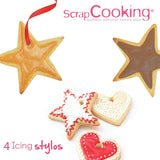 Scrapcooking - Pennarelli 4 pezzi: oro, cioccolato, bianco e rosso - penne commestibili decorative per scrivere e disegnare su dolci, torte e biscotti