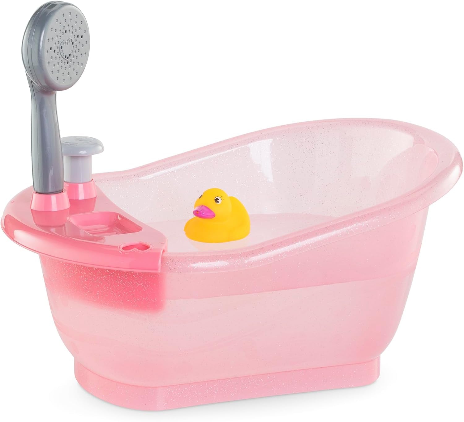 Corolle 9000141660 - Vasca da bagno Mon Grand Poupon con funzione pompa e paperella di gomma per tutte le bambole da 30-36 cm, 32,5 cm, a partire da 3 anni