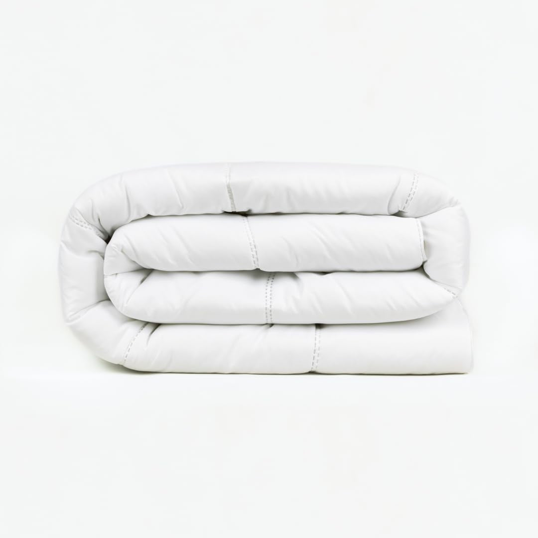 Piumino TRAMAS+ 200 Gr/M² per letto in fibre cave siliconate - 150X220 Cm - Certificato Oeko Tex - Bianco, morbido, caldo, minimalista - Letto 90 Cm Trapunte e Trapunte Naty Shop 150X220 Cm