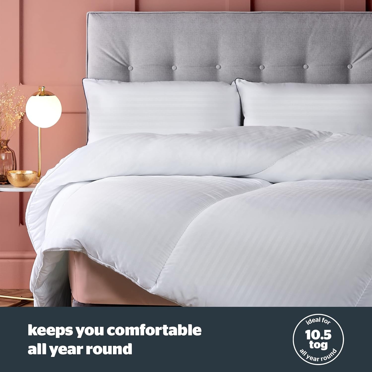 Piumino Silentnight Hotel Collection 10.5 Tog - letto matrimoniale, poliestere, bianco Piumini e trapunte Naty Shop