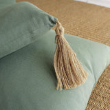 Trapunta con 4 pompon, juta, 90 X 190 Cm, argilla, 2007AGCHLJT090190, 90 X 190 Cm Trapunte e trapunte Naty Shop