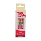 Gel colorante alimentare Funcakes Red Earth: colorante alimentare altamente concentrato per impasti, panna, fondente, marzapane e pasticcini. Dosaggio facile. Una sola goccia per creare colori vivaci. Halal. 30 g.